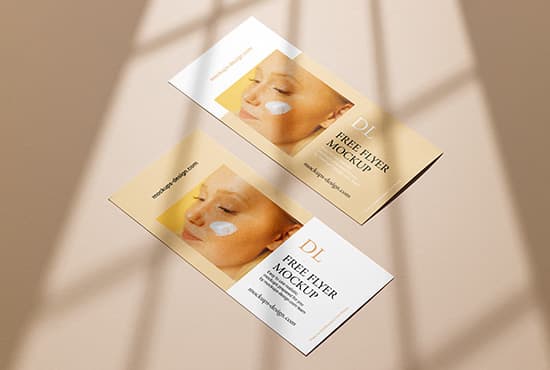Clean horizontal DL flyer mockup