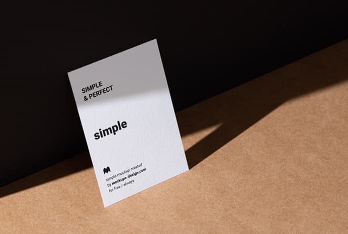 A6 flyer on paper background mockup