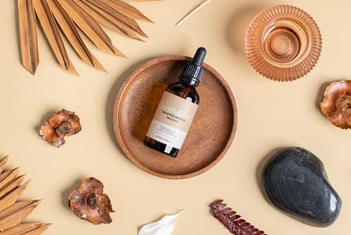 Essential oil dropper bottle mockup