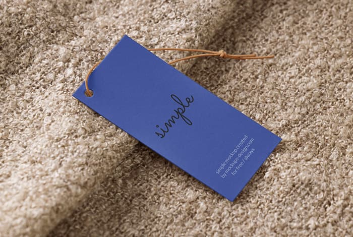 Simple label tag mockup
