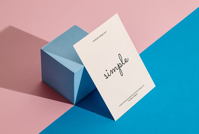 A6 flyer with the cube mockup