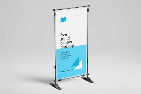 Free banner stand mockup / 100×200 cm
