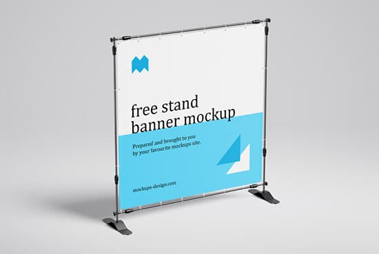 Free banner stand mockup / 200×200 cm