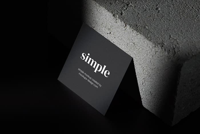 Dark square flyer mockup
