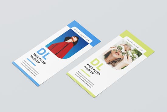 Minimalistic DL flyer mockup