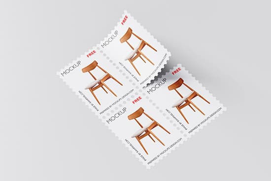 Free postage stamp mockup