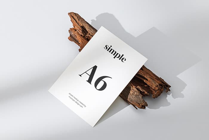 Minimalistic A6 flyer mockup