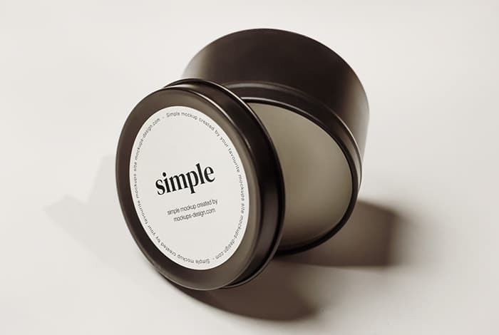 Candle on white background mockup