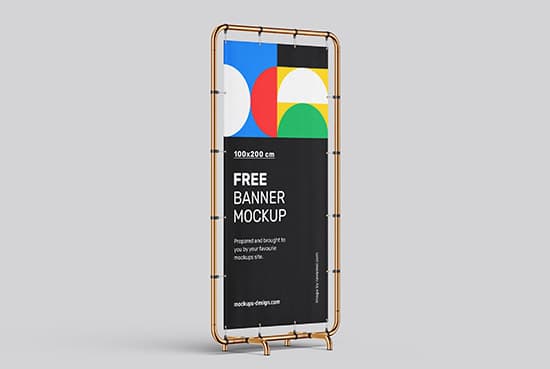 Free baner mockup / 100 x 200 cm
