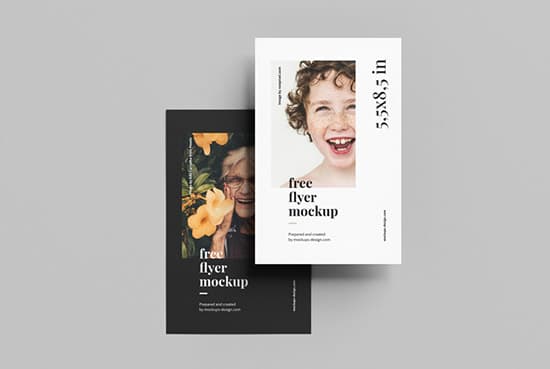 Free 5,5×8,5 in flyer mockup