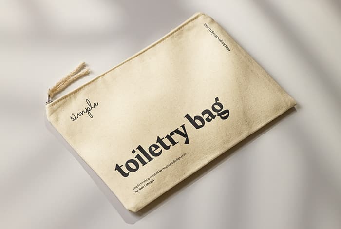Toiletry bag mockup