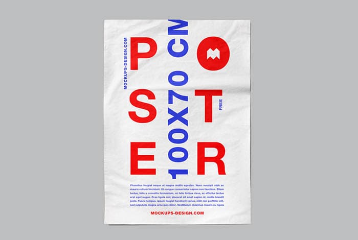 Isolated glued poster mockup – no. 1