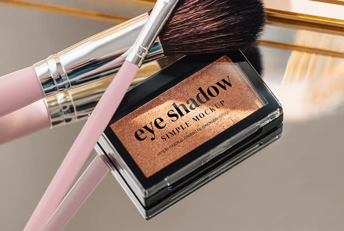 Rectangle eye shadow mockup