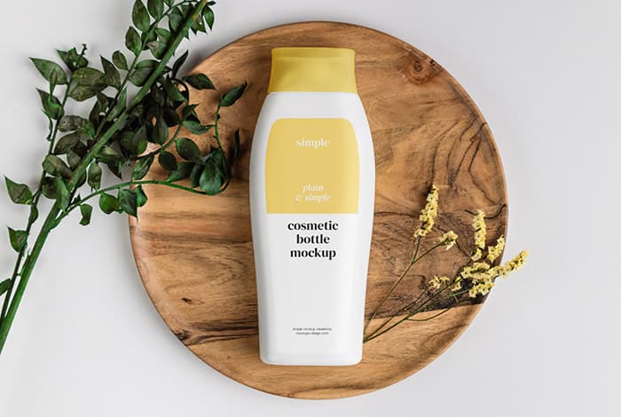 Shampoo bottle mockup