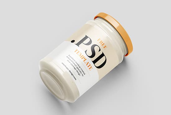 Cream jar mockup