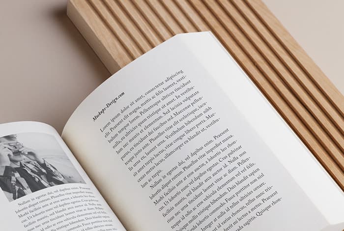 Opened book mockup
