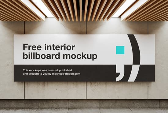 Interior billboard mockup