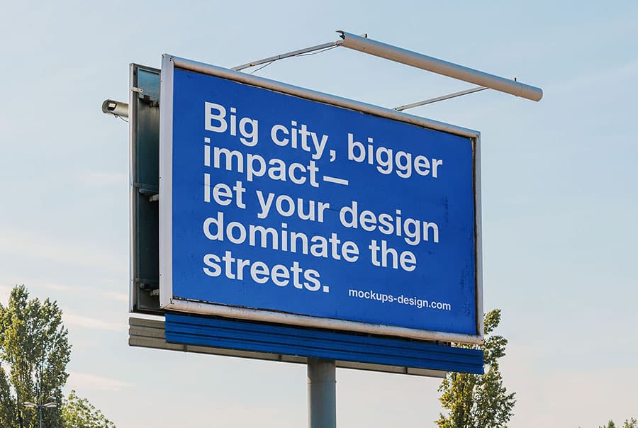 Shaded billboard mockup