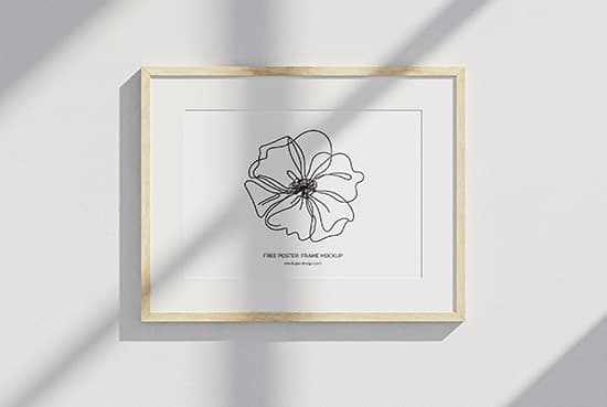 Free wooden frame mockup