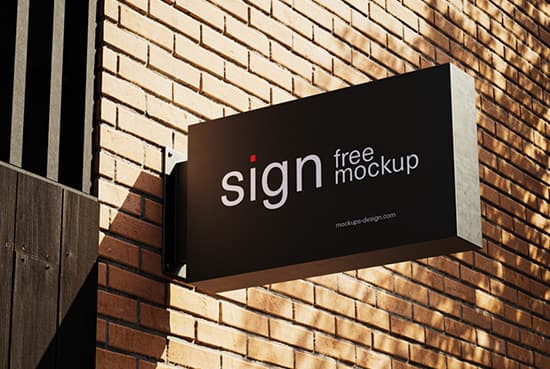 Rectangle street sign mockup