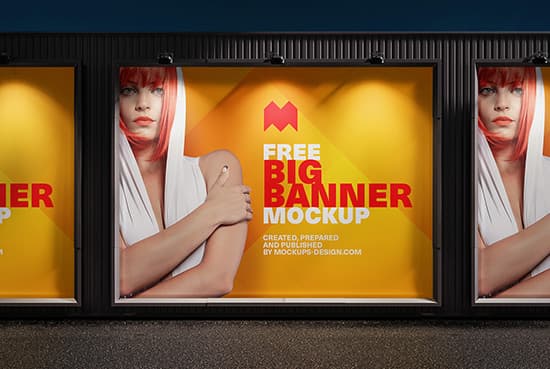 Large format banner mockup
