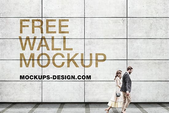 Concrete wall mockup