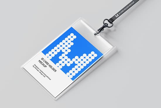 ID card holder mockup
