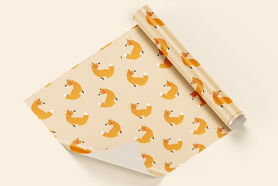 Free wrapping paper mockup