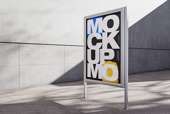 Free exhibition citylight mockup