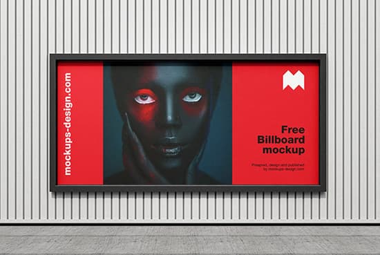 Billboard on a corrugated sheet mockup