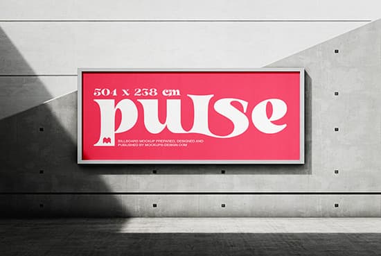 Street photography style billboard mockup