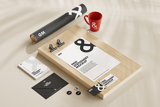 Warm stationery mockup