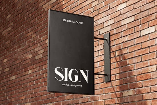 Free street sign mockup