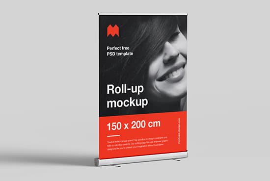 Free roll-up mockup / 150×200 cm