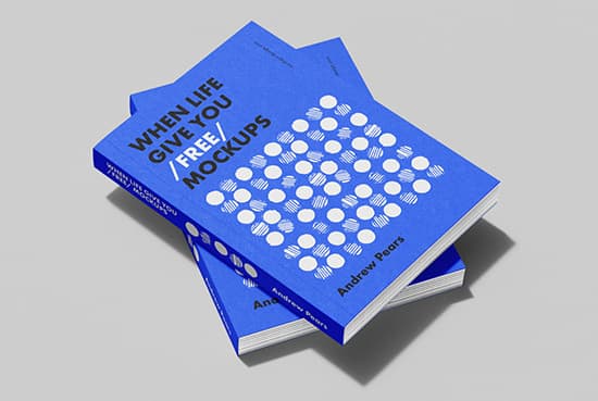 Free vertical book mockup