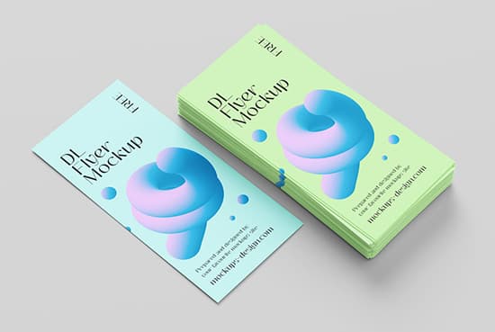 Minimalist DL flyer mockup