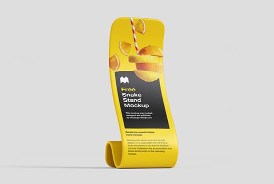 Snake display stand mockup