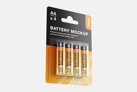 AA batter pack mockup