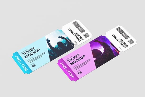 Customizable ticket mockup
