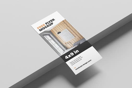 Free 4” x 9” flyer mockup
