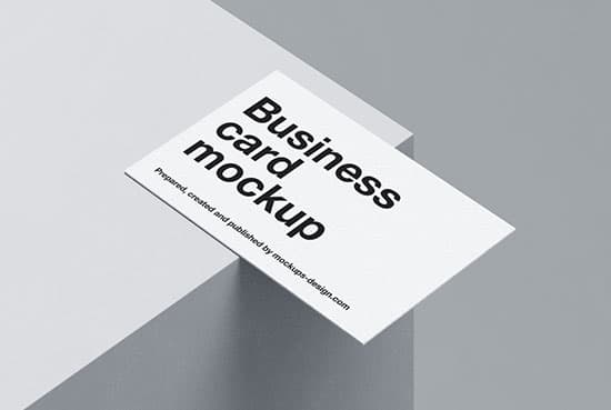 Clean and minimal business cards mockup