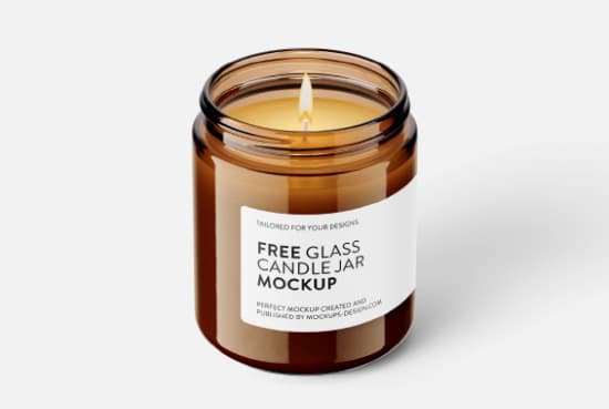 Isolated candle mockup