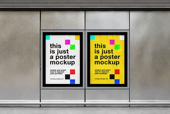 Citylight poster frames mockup