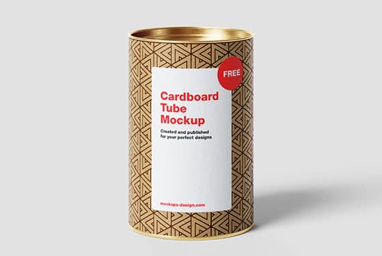 Cardboard tube mockup