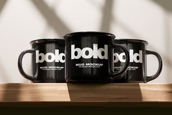 Contrast ceramic mug mockup