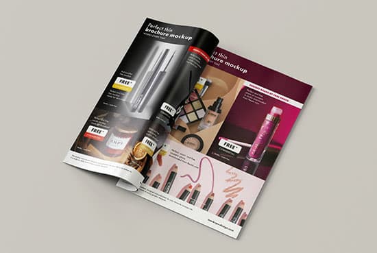 Thin magazine mockup