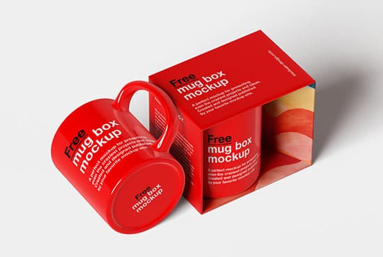 Mug in the box mockup