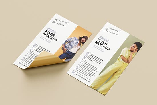 8,5 x 14 in flyer mockup