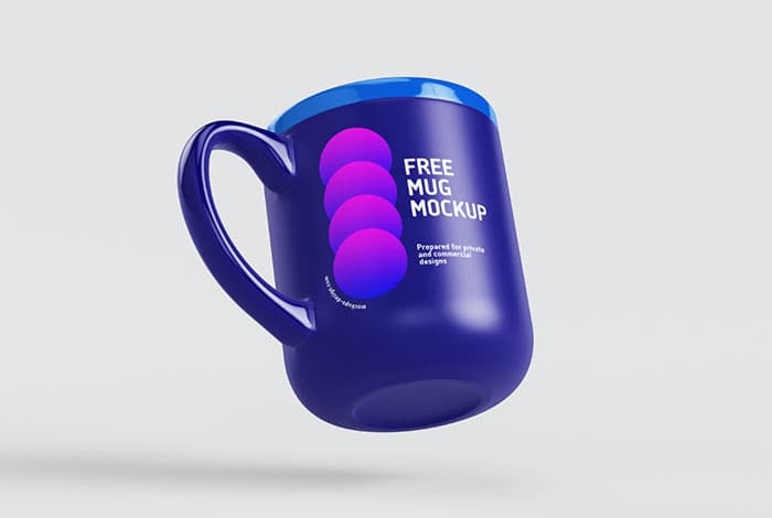 Glossy matt mug mockup