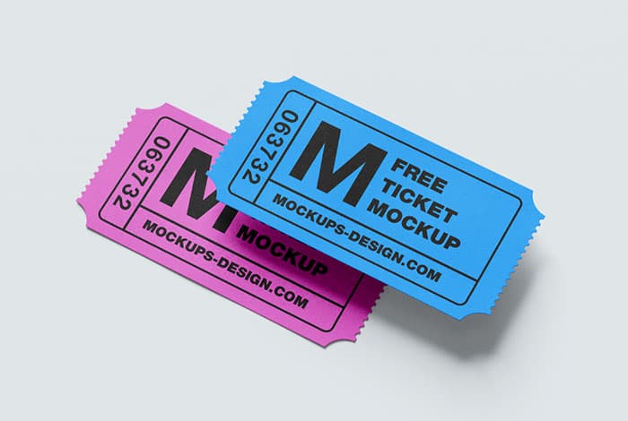 Paper ticket mockup